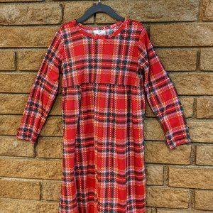Hanna Andersson Nightgown -- Red Plaid -- Girls Size 6-7